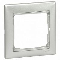 Рамка 1 пост VALENA CLASSIC, горизонтальная, алюминий |  код. 770151 |   Legrand